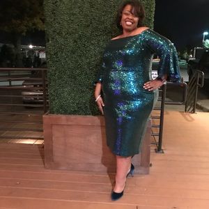 Emerald Green Sequin Dress - ELOQUII